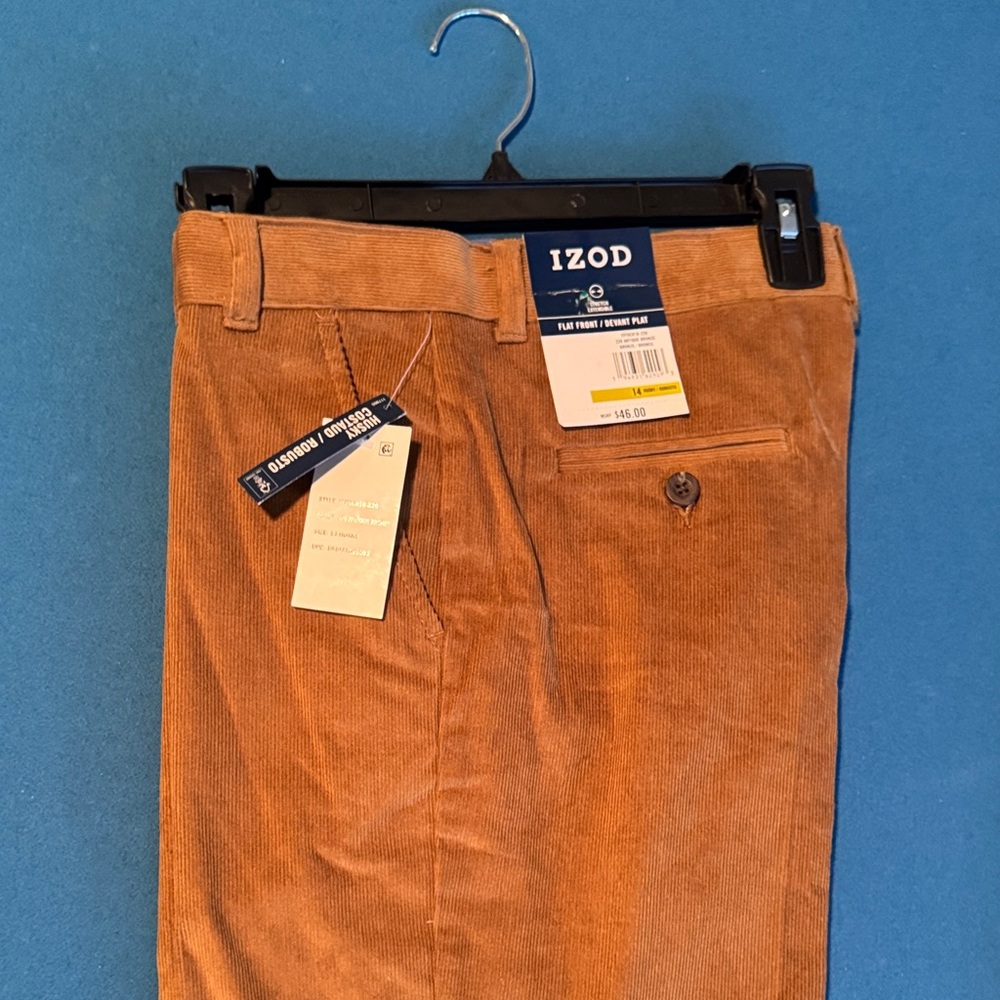 IZOD boys’ husky brown corduroy pants 14